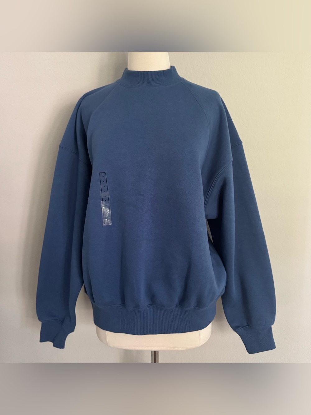 DSG Sweatshirt Womens Small Blue Fleece Lined Mock Neck